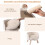 Pet Sofa Bed with Cushion, Pine Wood Legs, Beige 4