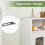Mobiletto da bagno indipendente con ripiani regolabili, bianco 5