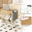 Rolling Turntable Stand with Vinyl Storage & Magazine Rack 4