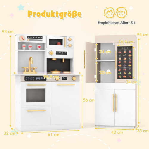 Kinderküchenset mit interaktivem Lernposter 1
