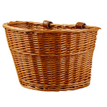 Stainless Steel Hand Woven Front Bike Rattan Basket for Children and Adults