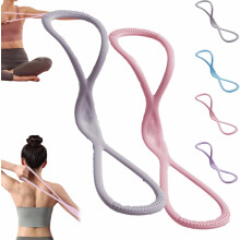 Bandes de résistance en forme de 8 avec poignées, élastiques à épaules ouvertes pour l'entraînement des bras, pour femmes et hommes