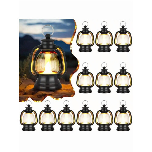 Mini lanternas LED retrô para uso interno e externo (pacote com 12)