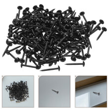 200 Stück Polsternägel, schwarze Metallnägel mit rundem Kopf für Möbeldekoration, robuste und sichere Befestigung