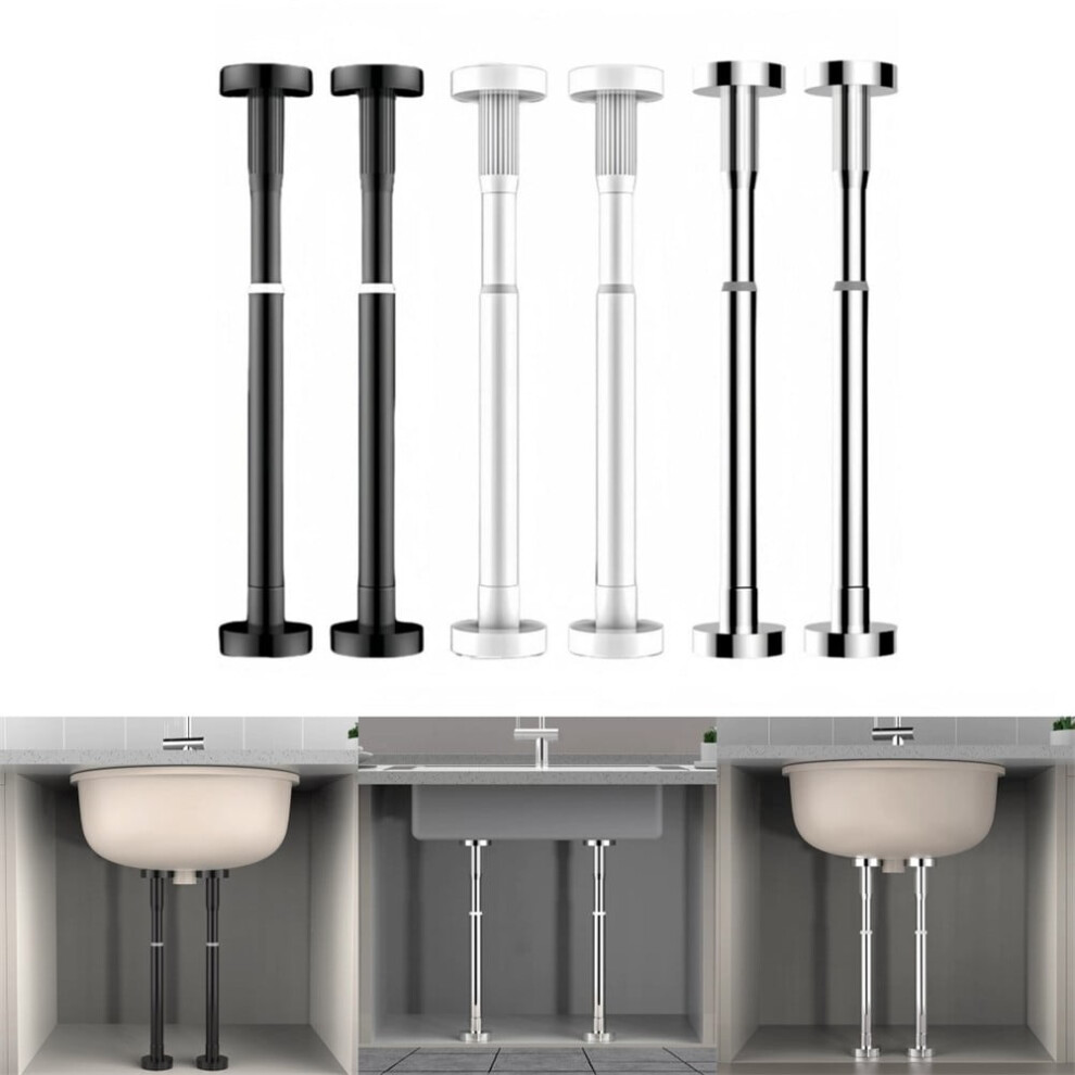 Essential Undermount Sink Brackets With Adjustable Height Features 2 Pack 50-80Cm Silvery 9448196229835