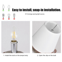 Modern Minimalist White Fabric Lampshade Set of 6