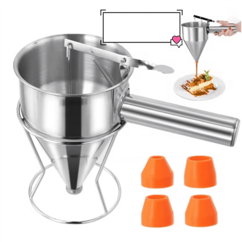 Edelstahl-Trichterspender 1200 ml mit 4 Düsen 2