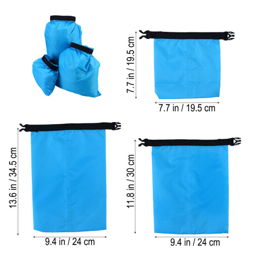 Ensemble de trois sacs étanches pour kayak et bateau 1