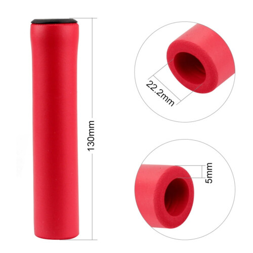 Λαβές ποδηλασίας Worgeous Sponge Handle Grip Κόκκινες για ποδηλάτες Mountain Biking2Pair 1