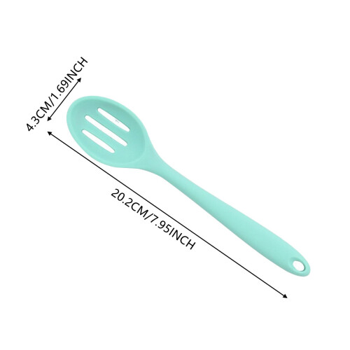 Heat-Resistant Silicone Spoons Set – 1 Solid + 1 Slotted 1