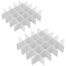 Conjunto de 16 divisórias para gavetas de roupas, organizadores para armários, meias, roupas íntimas, gravatas e lenços (C, 32,7 x 7 cm)