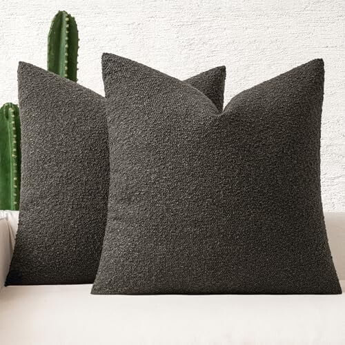 Μαξιλαροθήκες Boucle 18x18 ιντσών, σετ 2 τεμαχίων
