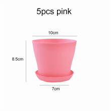 5 ks mini kvetináčov s podnosom – živicový plast,