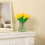 10 Pack Yellow Artificial Tulips 13.5 in 3