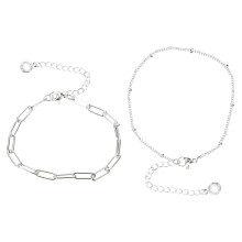 Bracelet empilable FRCOLOR en acier inoxydable élégant pour filles