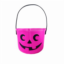 Seau à bonbons citrouille d'Halloween pour enfants – 1 petit seau en plastique, compatible avec les friandises d'Halloween