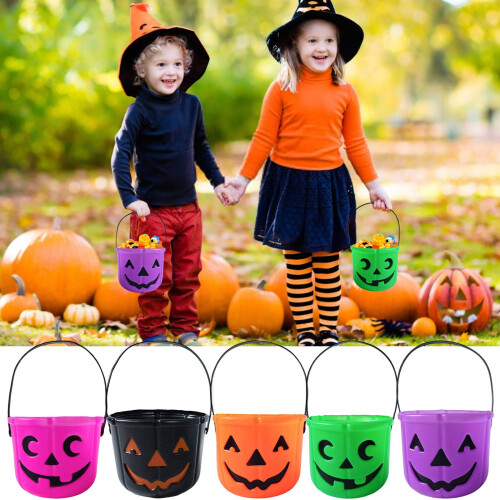 Κουβάς κολοκύθας για το Halloween για παιδιά – Μικρός πλαστικός κουβάς με καραμέλες 1 2