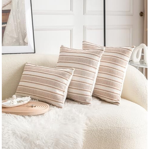 Μαξιλαροθήκες Boho οσφυϊκής χώρας 12x20", Σετ 2 τεμαχίων, Διακόσμηση με υφή αγροικίας 1