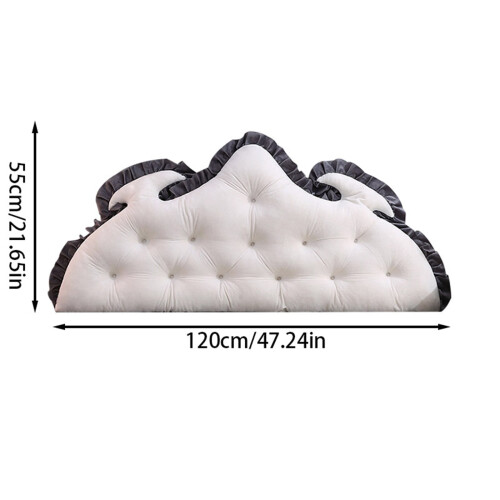 Coussin de dossier extra-long en velours – Housse amovible, 5 2