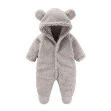 lulshou Hooded Baby Romper Fall Winter Outwear, Warm Cozy Jumpsuit, Infant Toddler Coverall for Outdoor Play, Baby Boy Girl
