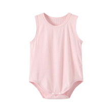 Baby-Body für Mädchen, Neugeborenenkleidung für Mädchen, bequemer, einfarbiger Jumpsuit für Kinder, ärmelloser Sommer-Overall, Tasche,