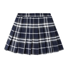 Casual plooirokjes voor meisjes met elastische taille, plus size zomeruniformrokje, zwart, geschikt voor schoolkleding