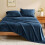 Fleece-Bettwäsche-Set, Queen-Size, Marineblau 2