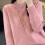 Women's Mock Neck Pullover Sweater Pink M 4