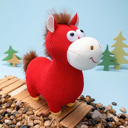 Cavalo de pelúcia vermelho de 28 cm (11 polegadas) 2