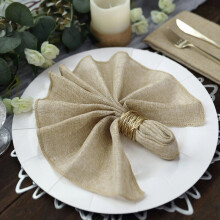 BalsaCircle 5 Square Natural 19x19" Faux Burlap Linen Dinner Napkins Party Events Catering Decorations Supplies