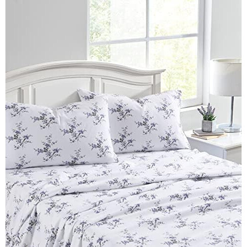 Draps en flanelle 100 % coton, taille standard 1