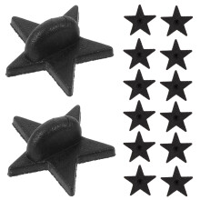 Broșă cu fermoar în formă de stea, din plastic, set 100, negru