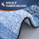 Navy Microfiber Bath Mat 36x24 in – Non-Slip, Absorbent, 4