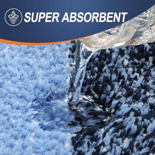 Navy Microfiber Bath Mat 36x24 in – Non-Slip, Absorbent, 2