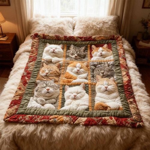 Boho-Überwurfdecke mit Katzenmuster, Polyester, 70 x 100 cm 2