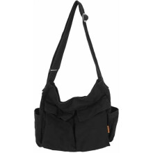 Borsa a tracolla hobo in tela con molteplici tasche, 1 pezzo