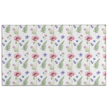 Tapete de porta interno lavável com estampa floral