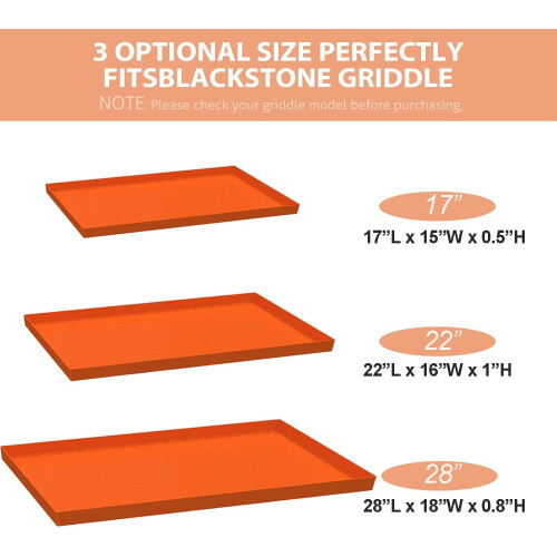 Tapis de cuisson Blackstone 17" en silicone alimentaire 1