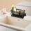 Porta spugne nero per lavelli da cucina e bagno 5