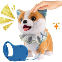 2026 Wuffy Robot Dog – Lifelike, Touch-Sensing, Voice-Mimic, Licking, Leash & Remote, Soft Fur, Battery-Powered (1PC)