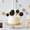 Black foam glitter cake decoration balls set 20 pcs 6