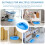 OUNONA Opbergpot Bedpan Blauw Plastic 1 stuk 6