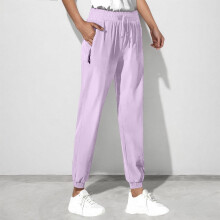 Pantaloni sport pentru femei, cu șnur și buzunare cu fermoar, stil sport, croială lejeră, talie înaltă, mărime S-5XL, disponibile în mai