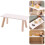 White Wooden Miniature End Table for Dollhouse 6