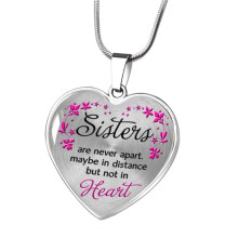 Heart Pendant Necklace under $5! Sister Peach Heart Alloy Jewelry for Women Girls Friendship Gift Stainless Steel Keychain
