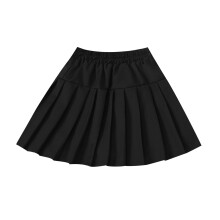 Tennisrokje voor meisjes met korte broek, geplooide sportrok met zakken, zwart, maat 10-11 jaar, geschikt voor tennis en fitness.