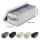Cube de rangement pliable en tissu noir avec couvercle 1