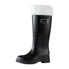 Rain Boots Women Waterproof Non- Casual Shoes Long Rain Boots Wide Calf For Gardening Outdoor Work And Everyday Wear Rain Boots Black