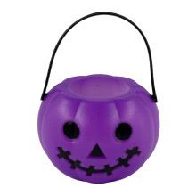 Halloweenske vedro s tekvicou, plastové vedro na cukríky, 6 ks
