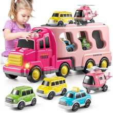 5-in-1 Friction-Powered Truck Toy for Girls 3-8, Compatible with Kids' Play – Christmas & Birthday Gift